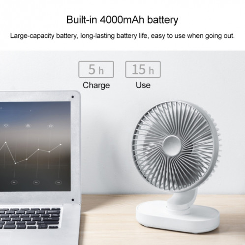 D77 4W Micro USB et USB-C / Type-C Rechargeable Portable Ventilateur de bureau à secousse de tête automatique réglable à quatre vitesses (rose) SH512F1914-09