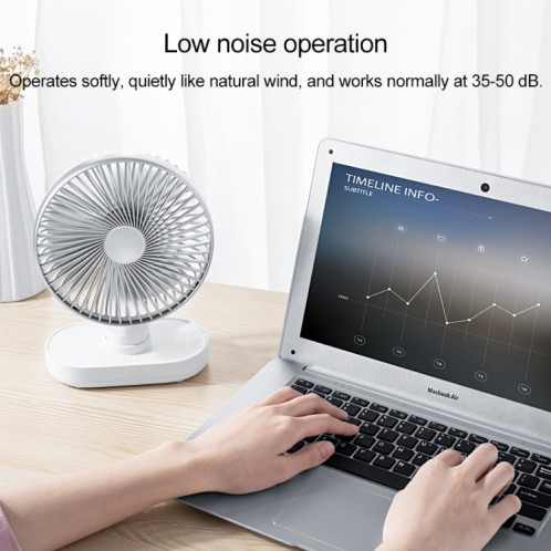 D77 4W Micro USB et USB-C / Type-C Rechargeable Portable Ventilateur de bureau à secousse de tête automatique réglable à quatre vitesses (rose) SH512F1914-09