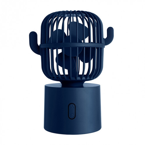 F6 Cactus Mini ventilateur portable USB tête secouante ventilateur électrique de bureau (bleu foncé) SH610D828-012