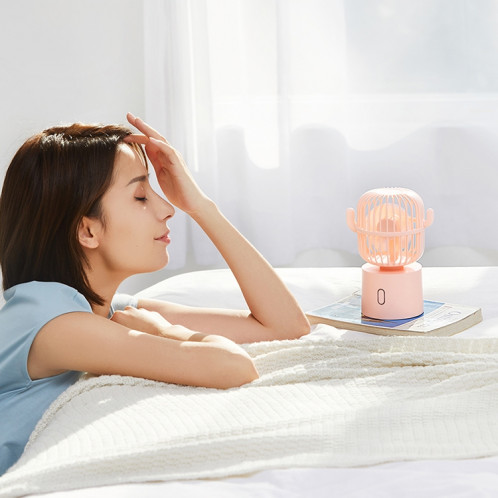 F6 Cactus Mini ventilateur portable USB tête secouante ventilateur électrique de bureau (bleu foncé) SH610D828-012