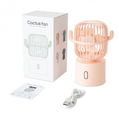 F6 Cactus Mini ventilateur portable USB tête secouante ventilateur électrique de bureau (rose) SH610F165-012