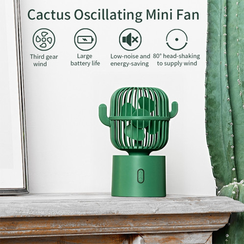 F6 Cactus Mini ventilateur portable USB tête secouante ventilateur électrique de bureau (rose) SH610F165-012