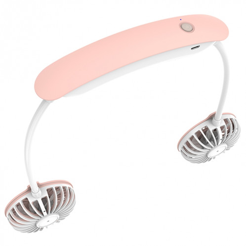 F6 Mini ventilateur de cou suspendu pour l'extérieur, chargement USB, petit ventilateur paresseux (rose) SH822F1649-08