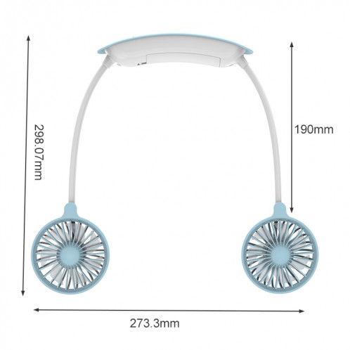 F6 Mini ventilateur de cou suspendu pour l'extérieur, chargement USB, petit ventilateur paresseux (rose) SH822F1649-08