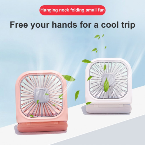 Ventilateur portable portatif de ventilateur portable de pochette de poche F20 Pliant Mute USB suspendue ventilateur de cou (bleu) SH830L1618-016