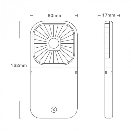 Ventilateur portable de poche de poche de poche F20 Bureau portable pliante Mute USB suspendue ventilateur de cou (rose) SH830F1647-016