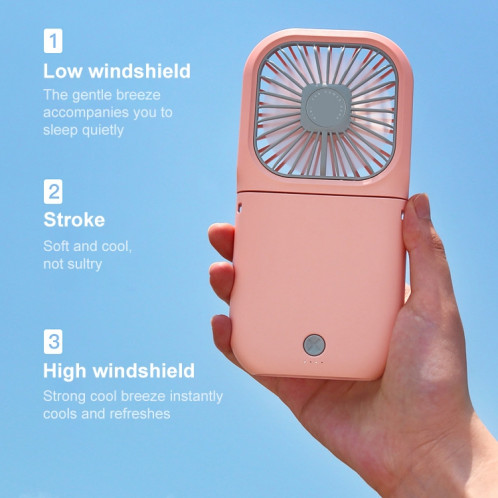 Ventilateur de bureau portable de ventilateur de poche de poche pour électroplastie F20 Pliant Mute USB suspendue ventilateur de cou (vert) SH830G1287-016
