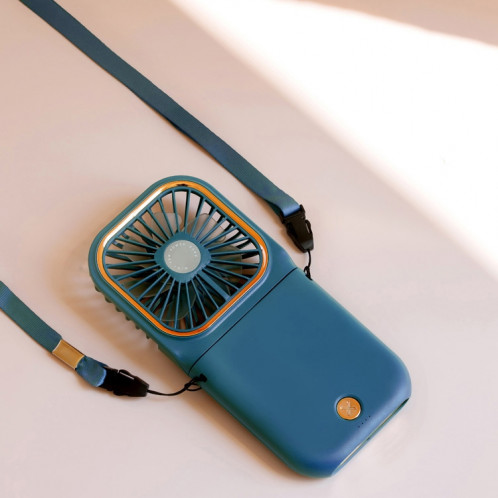 Ventilateur de bureau portable de poche de pochette de poche F30 Pliant Mute USB suspendue ventilateur de col, version améliorée (bleu) SH831L1092-010