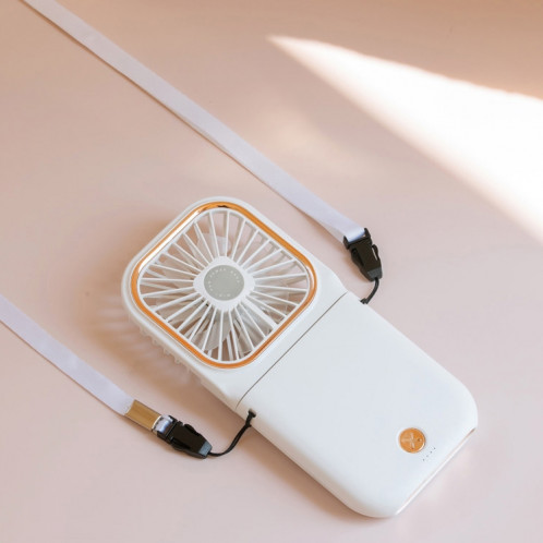 F30 Ventilateur de poche de poche à portails portatifs de bureau pliant Mute USB suspendue ventilateur de cou, version améliorée (blanc) SH831W1654-010