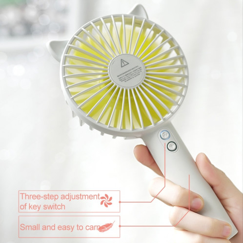 Ventilateur électrique de support de bureau multifonction N10, avec contrôle à 3 vitesses (rouge) SH200R1163-011