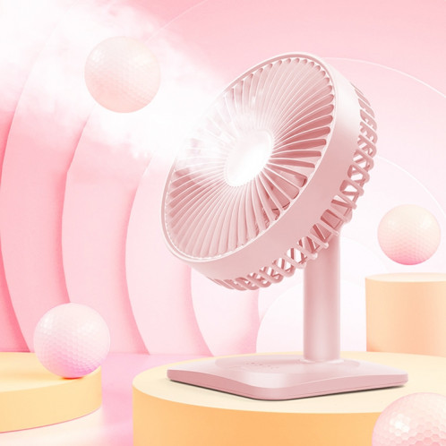 Ventilateur électrique de bureau muet de chargement USB réglable N11, avec contrôle à 3 vitesses (rose) SH201F1884-014