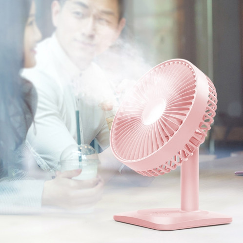 Ventilateur électrique de bureau muet de chargement USB réglable N11, avec contrôle à 3 vitesses (rose) SH201F1884-014