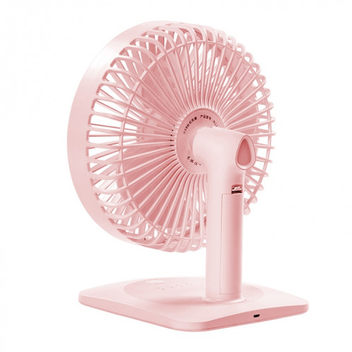 Ventilateur électrique de bureau muet de chargement USB réglable N11, avec contrôle à 3 vitesses (rose) SH201F1884-014