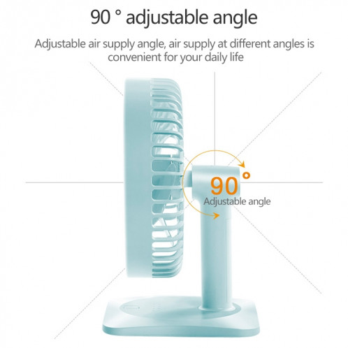 Ventilateur électrique de bureau muet de chargement USB réglable N11, avec contrôle à 3 vitesses (rose) SH201F1884-014