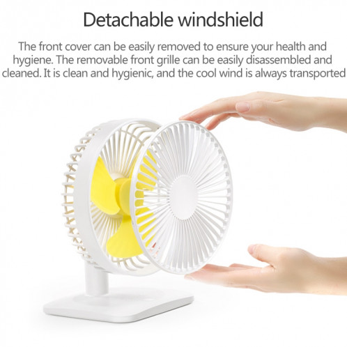 Ventilateur électrique de bureau muet de chargement USB réglable N11, avec contrôle à 3 vitesses (rose) SH201F1884-014