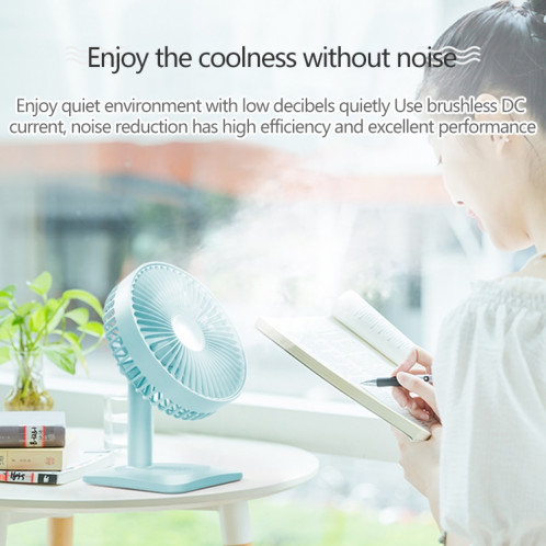 Ventilateur électrique de bureau muet de chargement USB réglable N11, avec contrôle à 3 vitesses (rose) SH201F1884-014