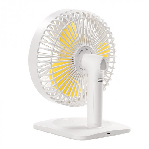 Ventilateur électrique de bureau muet de chargement USB réglable N11, avec contrôle à 3 vitesses (blanc) SH201W1704-014