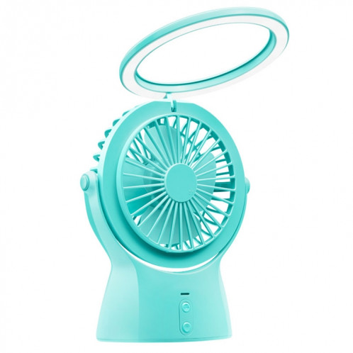 S1 lampe de table de ventilateur électrique de bureau multifonction portative de chargement USB, avec contrôle à 3 vitesses (vert menthe) SH02MG1493-011