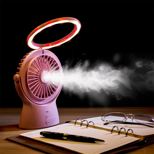 S1 lampe de table de ventilateur électrique de bureau multifonction portative de chargement USB, avec contrôle à 3 vitesses (vert menthe) SH02MG1493-011