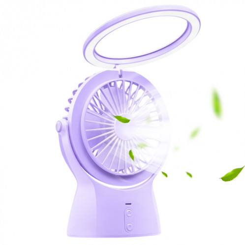 S1 Lampe de table à ventilateur électrique de bureau multifonction portative USB, avec contrôle à 3 vitesses (violet) SH202P1393-011