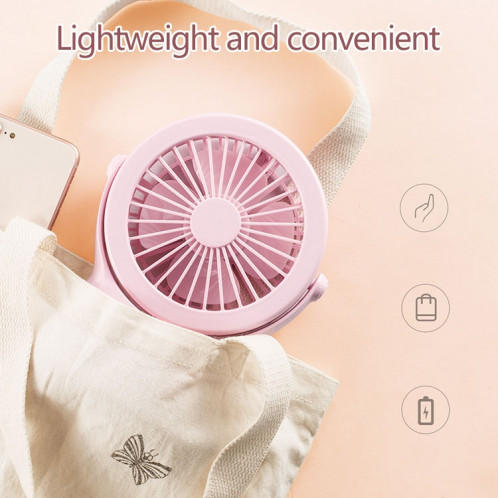 S1 Lampe de table à ventilateur électrique de bureau multifonction portative USB, avec contrôle à 3 vitesses (violet) SH202P1393-011