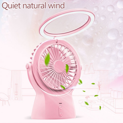 S1 Multi-fonction Portable USB Charge Mute Lampe De Table De Ventilateur Électrique De Bureau, Avec Contrôle 3 Vitesses (Bleu Ciel) SH02SL1815-011