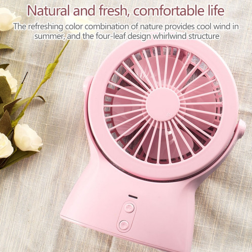 S1 Multi-fonction Portable USB Charge Mute Lampe De Table De Ventilateur Électrique De Bureau, Avec Contrôle 3 Vitesses (Bleu Ciel) SH02SL1815-011