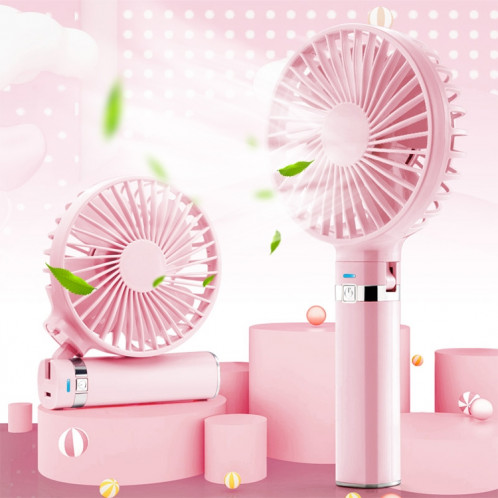 Ventilateur électrique portable pliable S2, avec contrôle à 3 vitesses et veilleuse (rose) SH203F1125-013