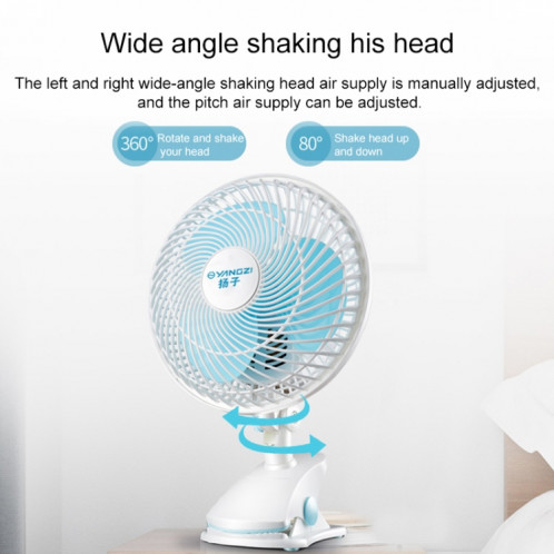 Mini ventilateur électrique de base de clip muet de dortoir domestique portatif 220V, longueur: 1,5 m SH28591951-08