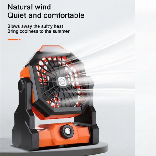 Ventilateur portatif extérieur X3 Ventilateur de refroidissement à air de charge USB avec lampe de nuit à DEL (vert) SH836G304-09