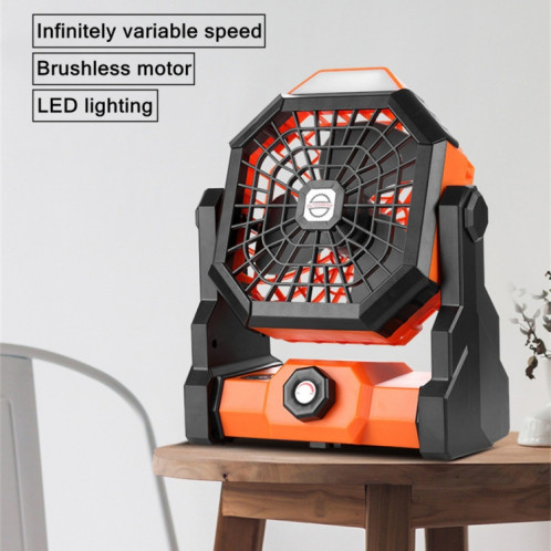 Ventilateur portatif extérieur X3 Ventilateur de refroidissement à air de charge USB avec lampe de nuit à DEL (vert) SH836G304-09