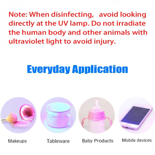 Clean Trust Portable UVC LED Light Stérilisateur Désinfection Stick Stick Lamp (Purple) SH487P1620-08