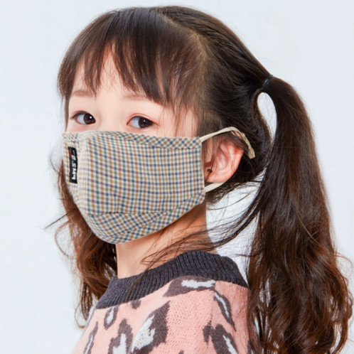 5 PCS pour 6-12 ans enfants treillis lavable filtre de protection remplaçable PM2.5 masque anti-poussière, livraison de couleur aléatoire SH15011105-010