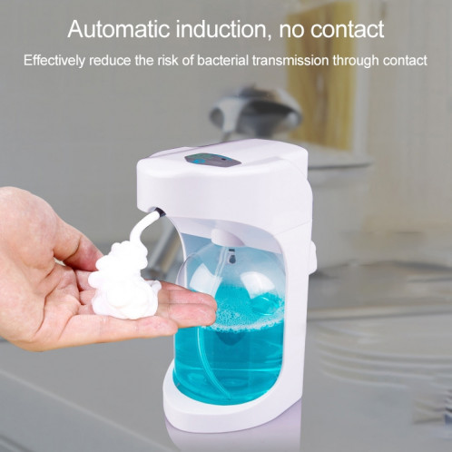 OH-Bubble Distributeur de savon en mousse à induction automatique en plastique à double usage pour bureau mural (blanc) SH810W569-09