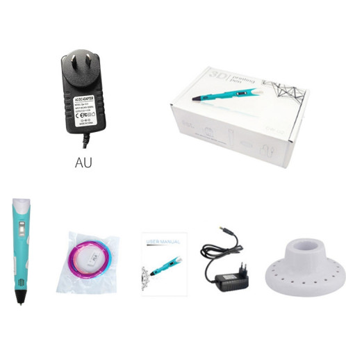 Stylo d'impression 3D portatif, prise AU (bleu) SH035L1435-013