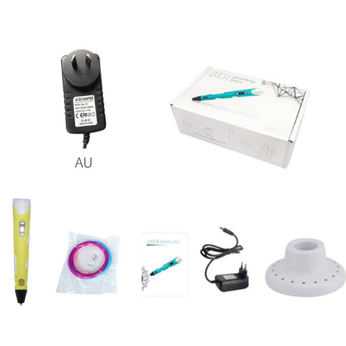 Stylo d'impression 3D portatif, prise AU (jaune) SH035Y1942-013