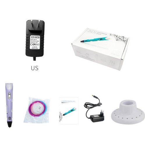 Stylo d'impression 3D portatif, prise américaine (violet) SH037P883-013