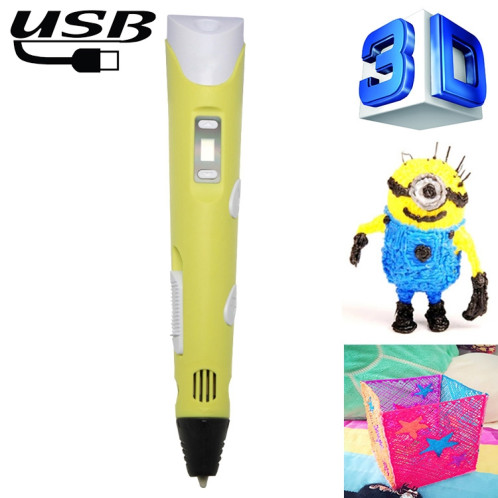 Stylo d'impression 3D portable, prise USB (jaune) SH038Y1561-013