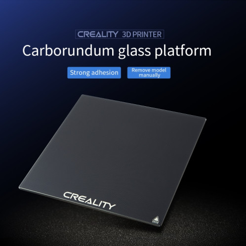 Creality Carborundum Plate-forme de plaque de verre Surface de construction de lit chauffant pour pièce d'imprimante 3D Ender-3 SC0075913-08