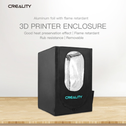 Housse de protection en tissu de papier d'aluminium ignifuge pour imprimante 3D Creality pour Ender-3, grande taille: 70x75x90cm SC077C1816-08