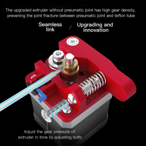 Kit d'extrudeuse Bowden à bloc rouge tout métal Creality pour imprimante 3D Ender-3 / Ender-3 Pro / Ender-3 V2 / CR-10 Pro V2 SC00781679-08