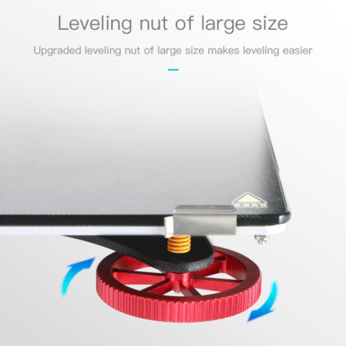 Creality Écrou de nivellement vissé à la main en métal rouge pour imprimante 3D Ender-3 / Ender-3 Pro / Ender-3 V2 / CR-10 Pro V2 (rouge) SC079R101-09