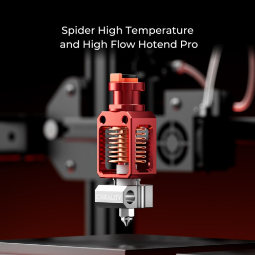 CREALITY Imprimante 3D Partie Spider Haute Température et Haut Débit Hotend Pro (Rouge) SC0087785-011