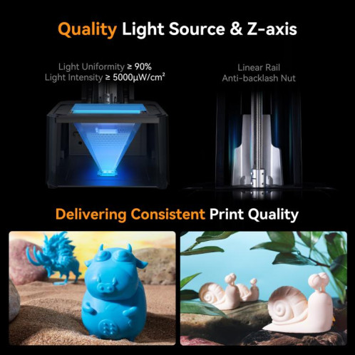 CREALITY LD-002R Imprimante 3D DIY en résine pour écran LCD 2K, taille d'impression: 11,9 x 6,5 x 16 cm, SC19EU1572-09
