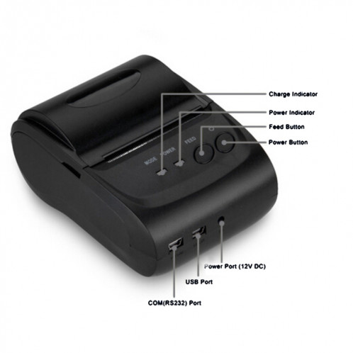 Imprimante de reçus Bluetooth pour ligne thermique POS-5802 (noir) SH4400970-07