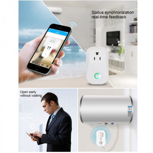 Sonoff S20 WiFi Smart Plug Power Socket Interrupteur Minuterie Télécommande Sans Fil, Compatible avec Alexa et Google Home, Support iOS et Android, Prise US SS0002924-09