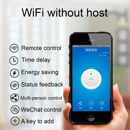 Sonoff S20-EU WiFi prise de courant intelligente sans fil interrupteur à distance de contrôle à distance, compatible avec Alexa et Google Home, support iOS et Android, EU Plug SS00071391-011