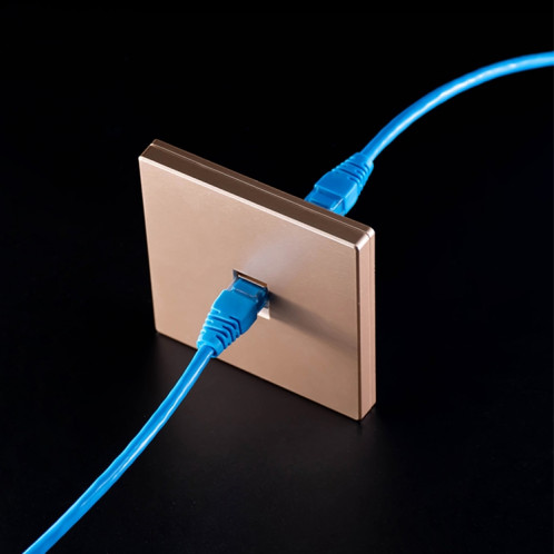 Module de réseau transmenté de Cat.6, panneau de ports à double ports + traverse blindée + prise téléphonique (blanc) SH046W647-013