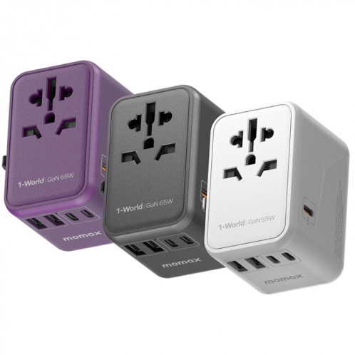 Adaptateur secteur chargeur rapide MOMAX 1-World UA8 PD 65W (violet) SM071P1476-09