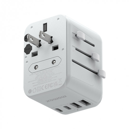 Adaptateur secteur chargeur rapide MOMAX 1-World UA9 PD 35 W (blanc) SM072W23-08